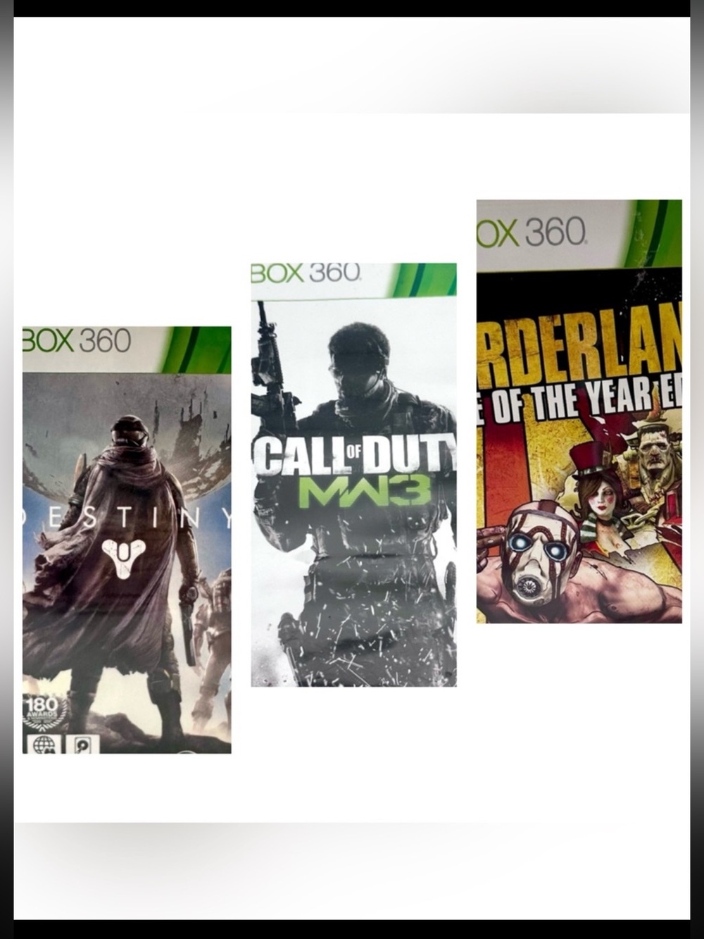 Xbox 360 Video Game Bundle Lot: Destiny, Call of Duty MW3, Borderlands GOTY